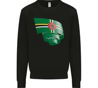 Felpa Jumper Per Bambini Con Bandiera Curva Della Repubblica Dominicana