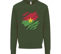 Felpa Jumper Per Bambini Con Bandiera Del Burkina Faso Per Il Giorno Del Calcio