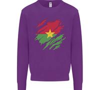 Felpa Jumper Per Bambini Con Bandiera Del Burkina Faso Per Il Giorno Del Calcio