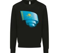 Felpa Jumper Per Bambini Con Bandiera Del Kazakistan Curva Kazakh Day