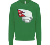 Felpa Jumper Per Bambini Con Bandiera Del Nepal Curva Calcio Nepali