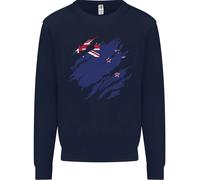 Felpa Jumper Per Bambini Con Bandiera Della Nuova Zelanda E Kiwi