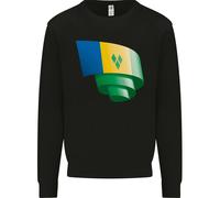 Felpa Jumper Per Bambini Con Bandiera Di Saint Vincent E Grenadine Arricciata