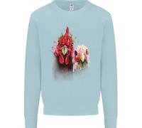 Felpa Jumper Per Bambini Con Due Galline Colorate Acquerello