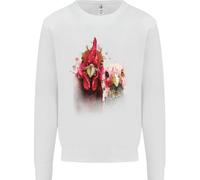 Felpa Jumper Per Bambini Con Due Galline Colorate Acquerello