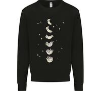 Felpa Jumper Per Bambini Con Fasi Della Luna Dei Gatti Superluna Piena