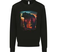 Felpa Jumper Per Bambini Con Orso Grizzly Mitico Nel Bosco