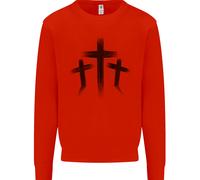 Felpa Jumper Per Bambini Con Tre Croci Gotiche Grunge