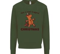 Felpa Jumper Per Bambini Con Unicorno E Omino Di Pan Di Zenzero Di Natale