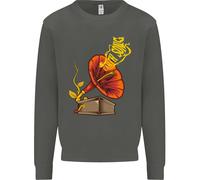 Felpa Jumper Per Bambini DJ DJing Musica Gramofono Earth Song