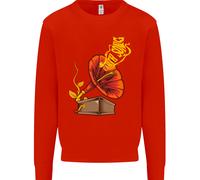 Felpa Jumper Per Bambini DJ DJing Musica Gramofono Earth Song