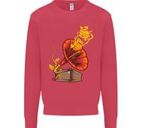 Felpa Jumper Per Bambini DJ DJing Musica Gramofono Earth Song