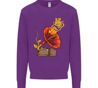 Felpa Jumper Per Bambini DJ DJing Musica Gramofono Earth Song