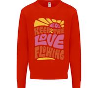 Felpa Jumper Per Bambini Hippy Divertente Anni '60 Keep The Love Flowing