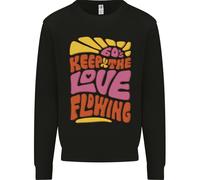 Felpa Jumper Per Bambini Hippy Divertente Anni '60 Keep The Love Flowing