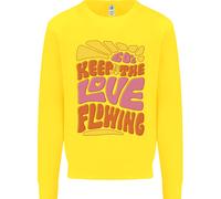 Felpa Jumper Per Bambini Hippy Divertente Anni '60 Keep The Love Flowing