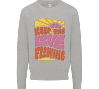 Felpa Jumper Per Bambini Hippy Divertente Anni '60 Keep The Love Flowing