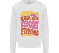 Felpa Jumper Per Bambini Hippy Divertente Anni '60 Keep The Love Flowing