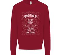 Felpa Jumper Per Bambini No 1 Fratello Uomo Mito Leggenda