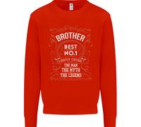 Felpa Jumper Per Bambini No 1 Fratello Uomo Mito Leggenda