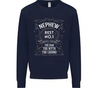 Felpa Jumper Per Bambini No 1 Nipote Uomo Mito Leggenda Festa Del Papà