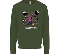 Felpa Jumper Per Bambini Octopus Gym Training Bodybuilding