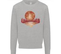 Felpa Jumper Per Bambini Red Moon Lake Universo Cosmo Spazio