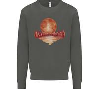 Felpa Jumper Per Bambini Red Moon Lake Universo Cosmo Spazio