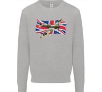 Felpa Jumper Per Bambini Supermarine Spitfire Con L'Union Jack
