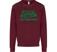 Felpa Jumper Per Uomo Di San Patrizio Instant Irish Add Beer
