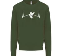 Felpa Jumper Pigeon Hunting Heart Beat Hunter ECG Uomo
