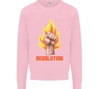 Felpa Jumper Pixelata Rivoluzione Anarchia Anarchico 99% Per Bambini