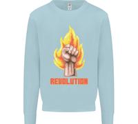 Felpa Jumper Pixelata Rivoluzione Anarchia Anarchico 99% Per Bambini