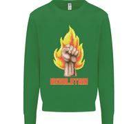 Felpa Jumper Pixelata Rivoluzione Anarchia Anarchico 99% Per Bambini