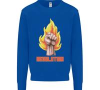 Felpa Jumper Pixelata Rivoluzione Anarchia Anarchico 99% Per Bambini