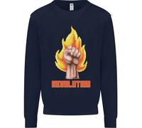 Felpa Jumper Pixelata Rivoluzione Anarchia Anarchico 99% Per Bambini