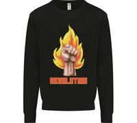 Felpa Jumper Pixelata Rivoluzione Anarchia Anarchico 99% Per Bambini