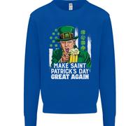 Felpa Jumper St. Patrick's Day Great Again Donald Trump Uomo