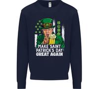 Felpa Jumper St. Patrick's Day Great Again Donald Trump Uomo