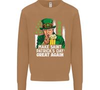 Felpa Jumper St. Patrick's Day Great Again Donald Trump Uomo