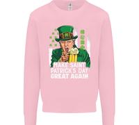Felpa Jumper St. Patrick's Day Great Again Donald Trump Uomo