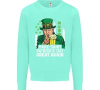 Felpa Jumper St. Patrick's Day Great Again Donald Trump Uomo