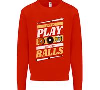 Felpa Jumper Uomo 9-Ball Che Mi Piace Giocare Con Le Mie Palline