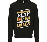 Felpa Jumper Uomo 9-Ball Che Mi Piace Giocare Con Le Mie Palline
