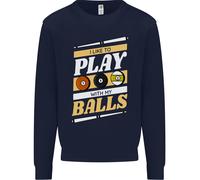 Felpa Jumper Uomo 9-Ball Che Mi Piace Giocare Con Le Mie Palline