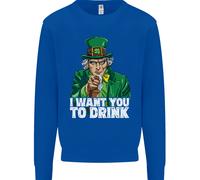 Felpa Jumper Uomo St. Patrick's Day Voglio Che Tu Beva Alcol