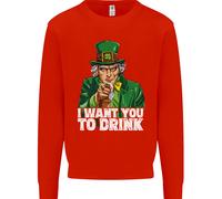 Felpa Jumper Uomo St. Patrick's Day Voglio Che Tu Beva Alcol
