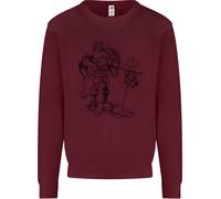 Felpa Jumper Viking Warrior Skull Thor Odin Valhalla MMA Uomo