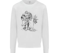 Felpa Jumper Viking Warrior Skull Thor Odin Valhalla MMA Uomo