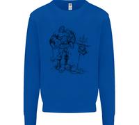 Felpa Jumper Viking Warrior Skull Thor Odin Valhalla MMA Uomo